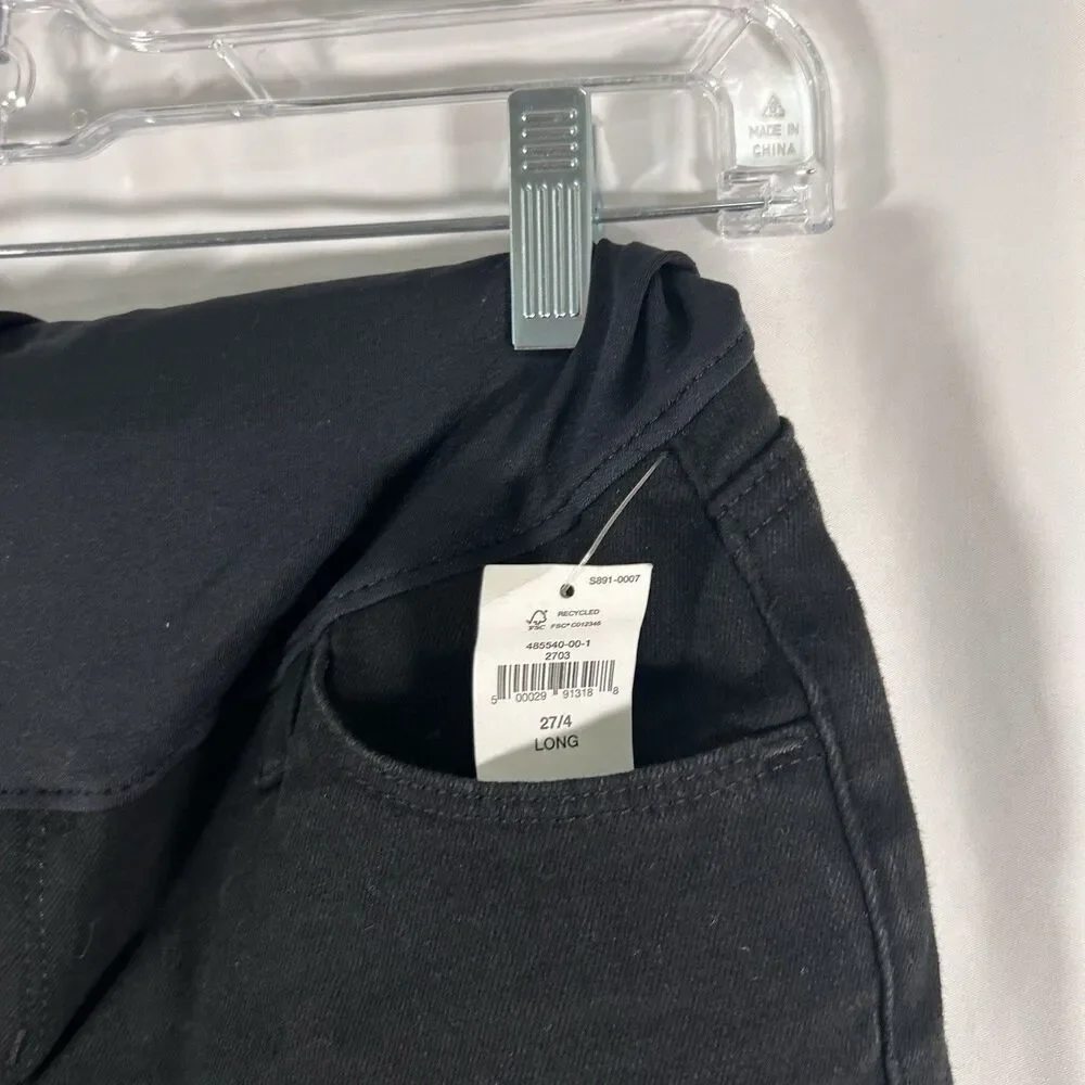 New Gap Maternity Jeggings Women's 27 4L Long Black Pull On Stretchy 30" Inseam - Picture 4 of 7